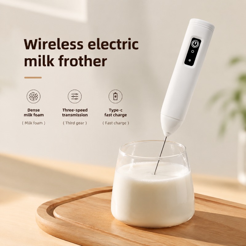 Quirky Kitchen Gadgets - Montalatte Elettrico + Sbattitore per Uova